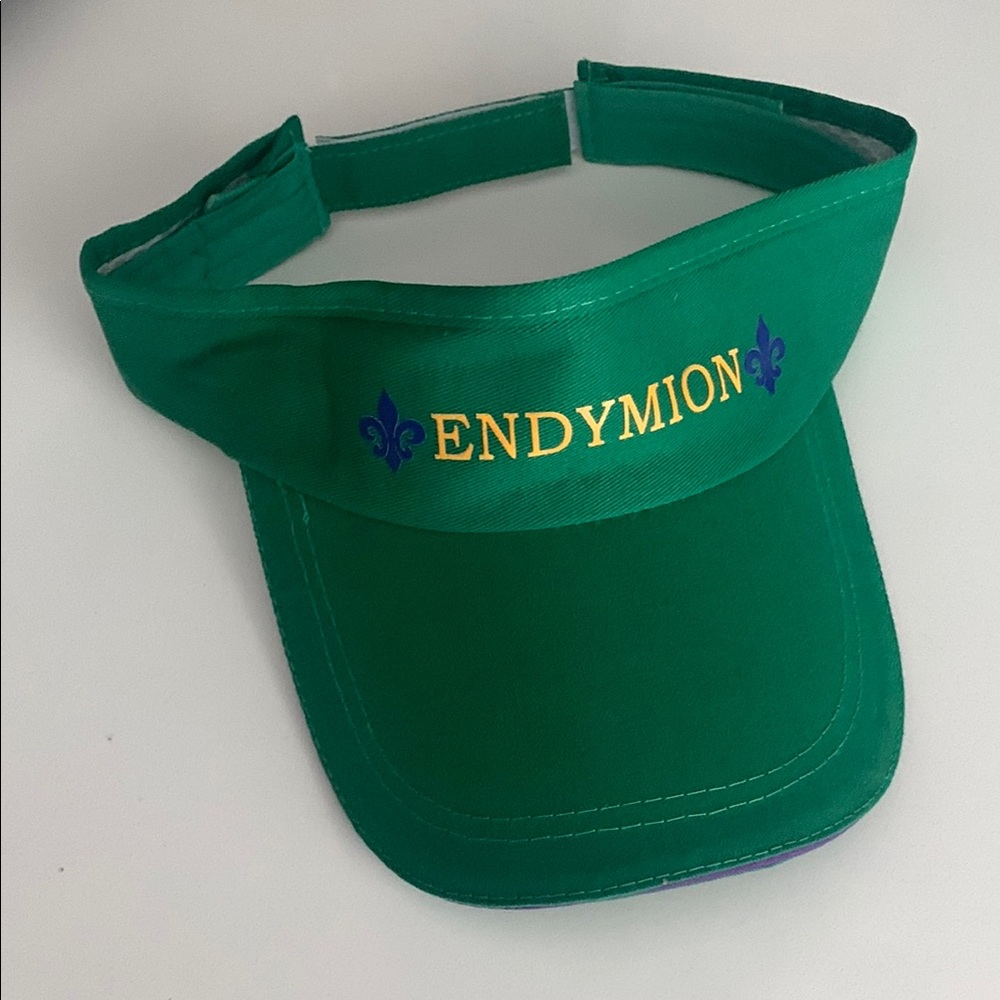 Mardi Gras Green Visor with Embroidered Logo